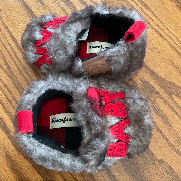 EUC Dearfoams Baby Bear Slippers, Sz 3-6 Mos. - Picture 4 of 6
